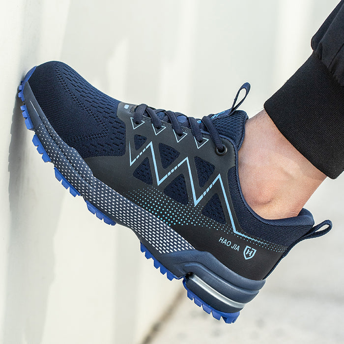 Chaussure de sécurité mixte bleue style basket - légère et confortable - embout renforcé norme S3