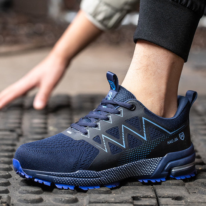 Chaussure de sécurité mixte bleue style basket - légère et confortable - embout renforcé norme S3