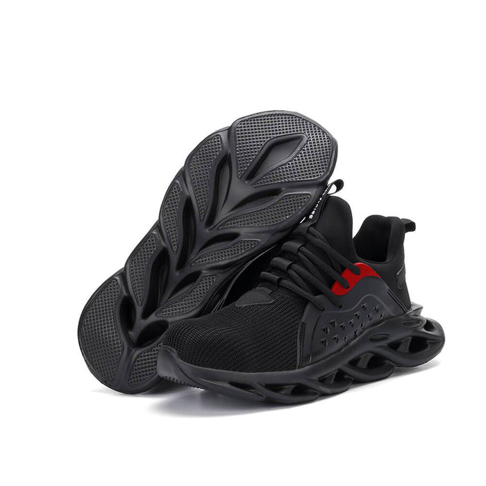 Bottines de sécurité mixte noire style basket – respirante, confortable, souple – embout renforcé