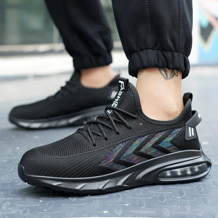 Chaussures de sécurité homme noire style basket - légère et robuste - embout renforcé