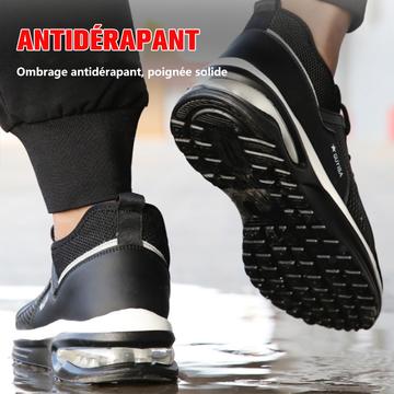 Chaussure de sécurité mixte souple et robuste style basket – Embout renforcé – Idéale pour le travail