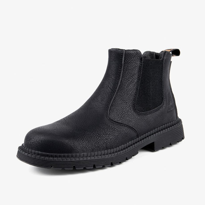 Bottines de sécurité mixte noire – montantes, robustes et confortables – S3 – embout renforcé