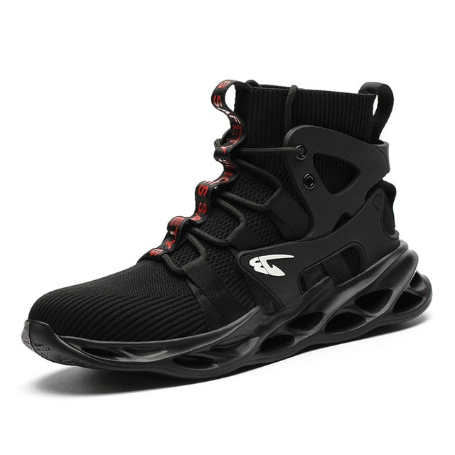 Chaussure de sécurité noire montante mixte – robuste et confortable – embout renforcé