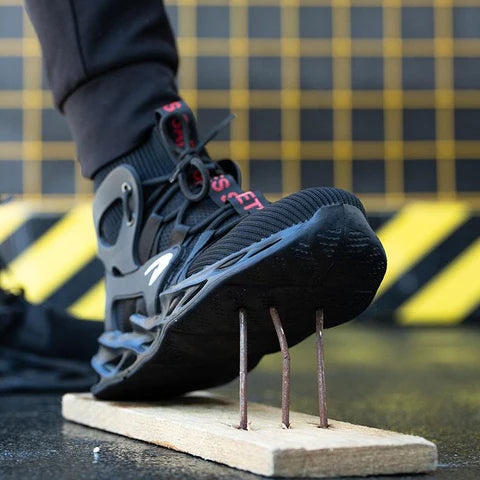 Baskets de Sécurité TITAN BLACK - Chaussures Montantes S3 à Semelle Blade [Noir Tech & Exosquelette]