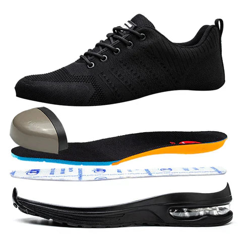 Basket de Sécurité GRAVITY BLACK - Chaussures de Travail S3 SRC [Amorti Air & Full Black]