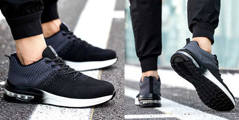 Basket de Sécurité GRAVITY - Chaussure de Travail S3 SRC [Coussin d'Air & Dégradé Noir/Gris]