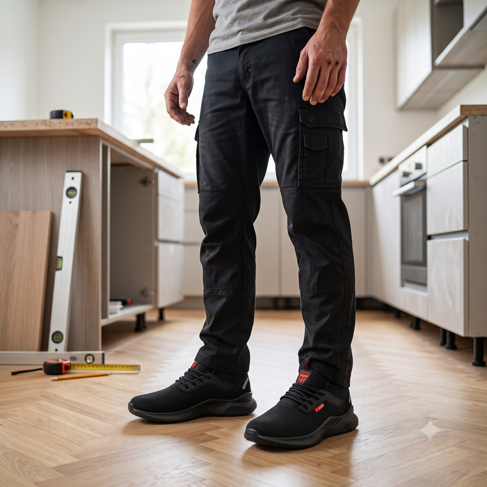 Baskets de Sécurité RAPTOR Black - Chaussures de Travail S3 Ultra-Légères [Style Sport & Tissu Respirant]