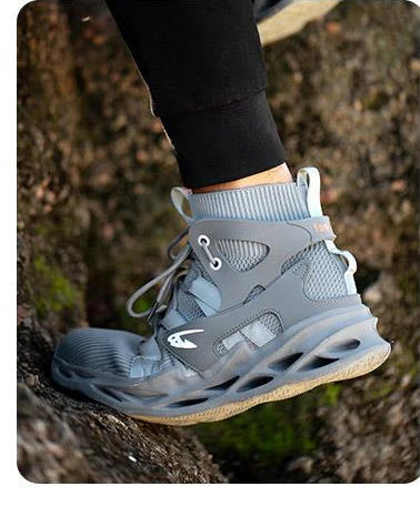 Baskets de Sécurité TITAN GREY - Chaussures Montantes S3 à Semelle Blade [Gris Tech & Exosquelette]