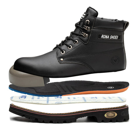 Boots / Bottines de Sécurité Noires - Homme et Femme - Robuste et Confortable S3