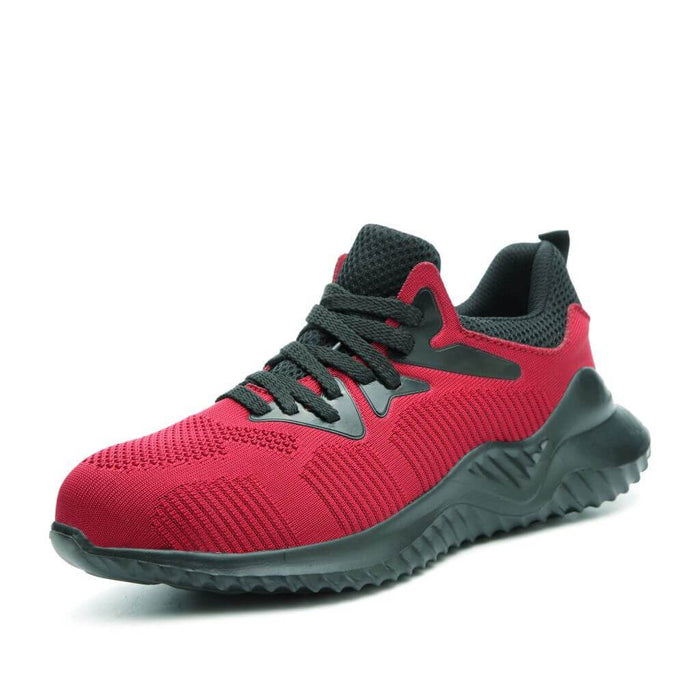 Basket / Chaussure de sécurité Rouge - Homme et Femme - Ultra-Légère, Résistante et Confortable - S3