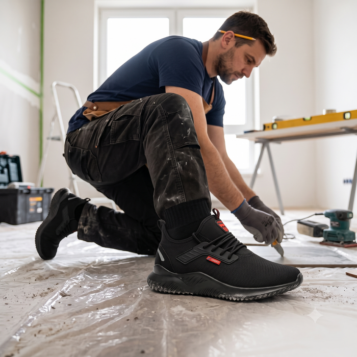 Baskets de Sécurité RAPTOR Black - Chaussures de Travail S3 Ultra-Légères [Style Sport & Tissu Respirant]