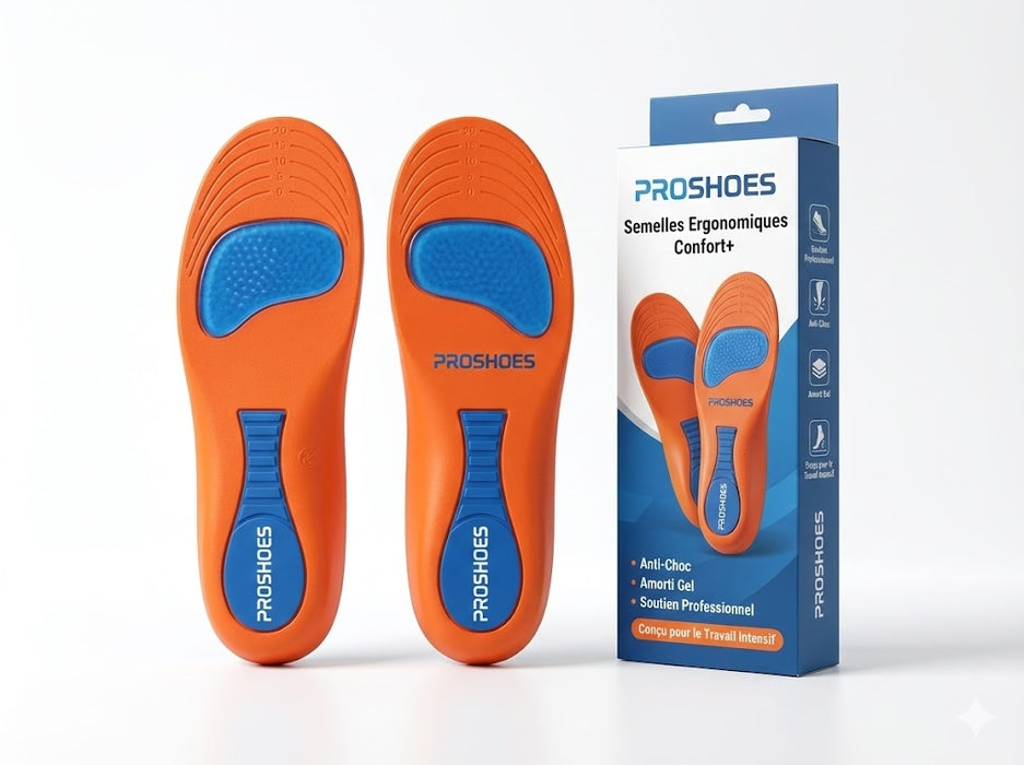 Semelles Gel - Anti-Choc & Anti-Fatigue