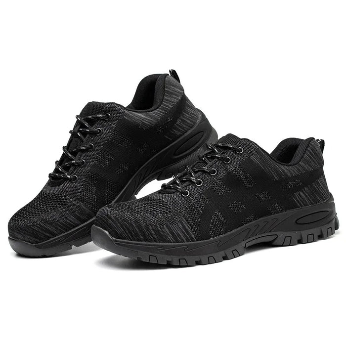 Baskets de Sécurité CARBON BLACK - Chaussures de Travail S3 Respirantes & Légères [Noir Intégral]