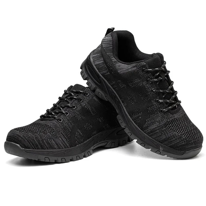 Baskets de Sécurité CARBON BLACK - Chaussures de Travail S3 Respirantes & Légères [Noir Intégral]