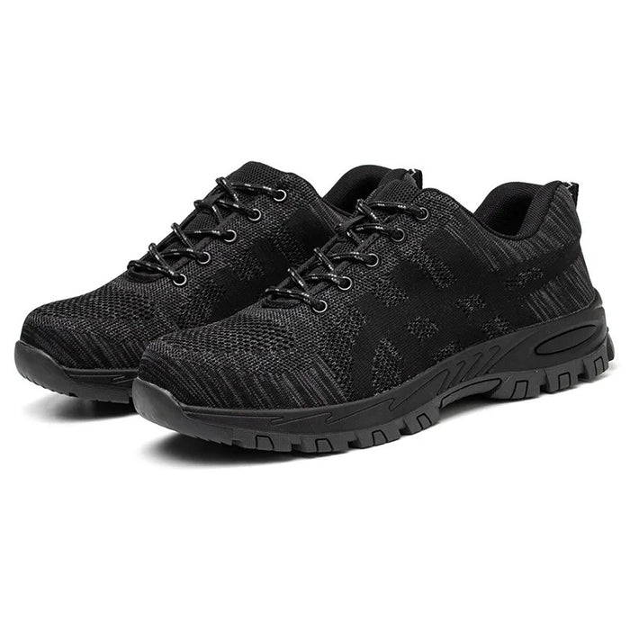 Baskets de Sécurité CARBON BLACK - Chaussures de Travail S3 Respirantes & Légères [Noir Intégral]