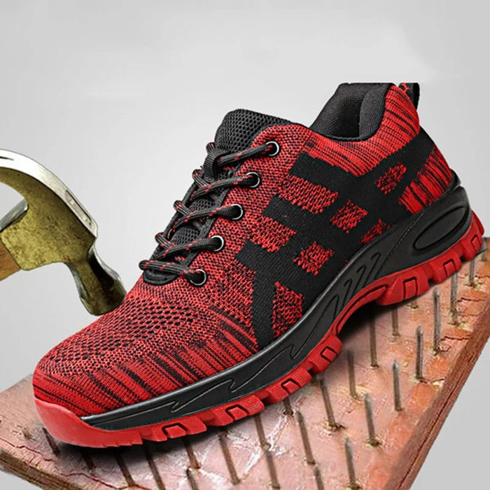 Baskets de Sécurité NITRO RED - Chaussures de Travail S3 Sportives & Respirantes [Rouge & Noir]