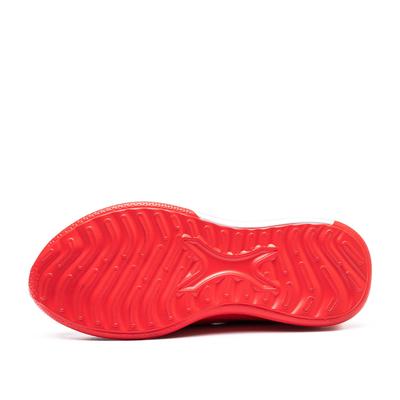 Chaussure de sécurité sans lacets confortable et respirante rouge