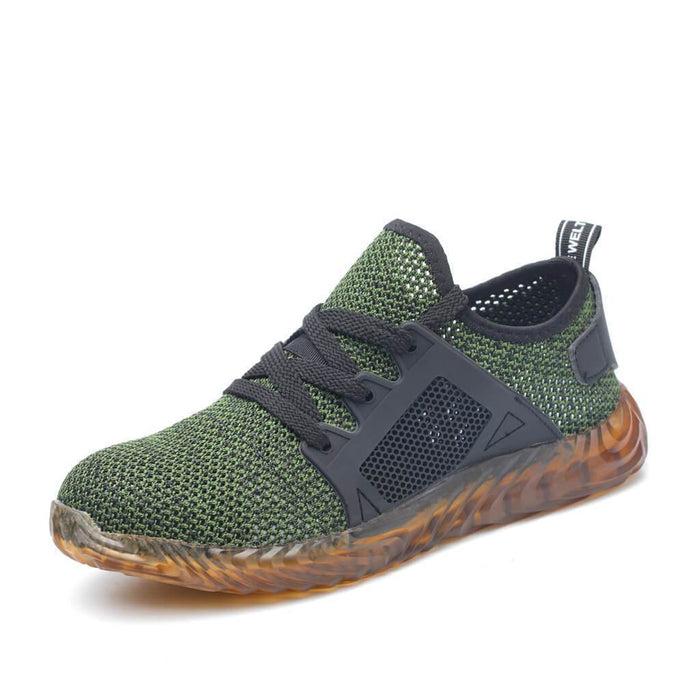 Chaussure de sécurité souple et confort verte